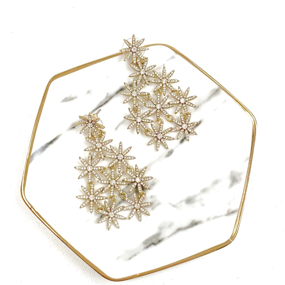 J. CREW Daisy Pave Chandelier Earrings